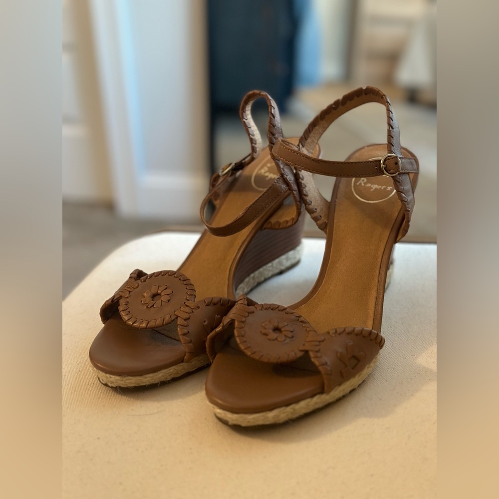 NWOB Jack Rogers Clare Wedge Brown size 9.5 - Picture 1 of 7
